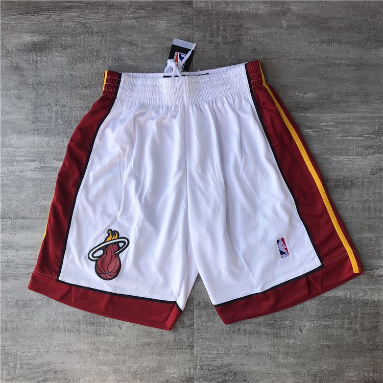 Men NBA Miami Heat White Shorts 0416->new york knicks->NBA Jersey